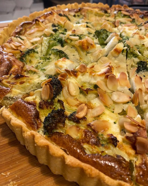 Tarte légumes de saison, sésame