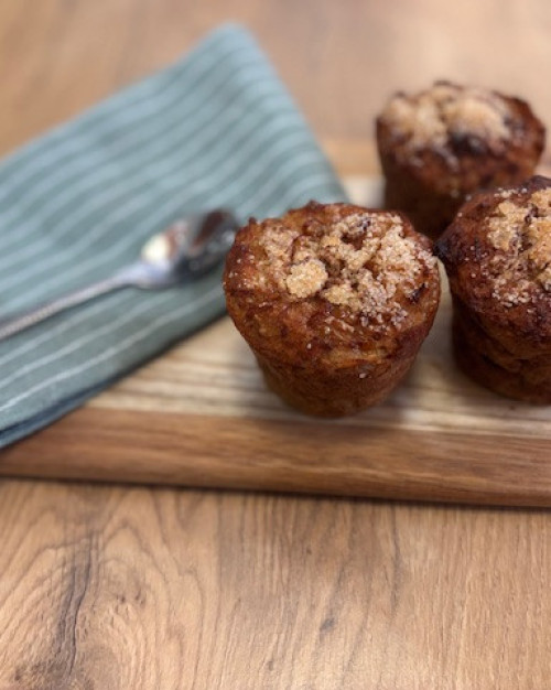 Muffin façon pain perdu poires amandes (gluten) 