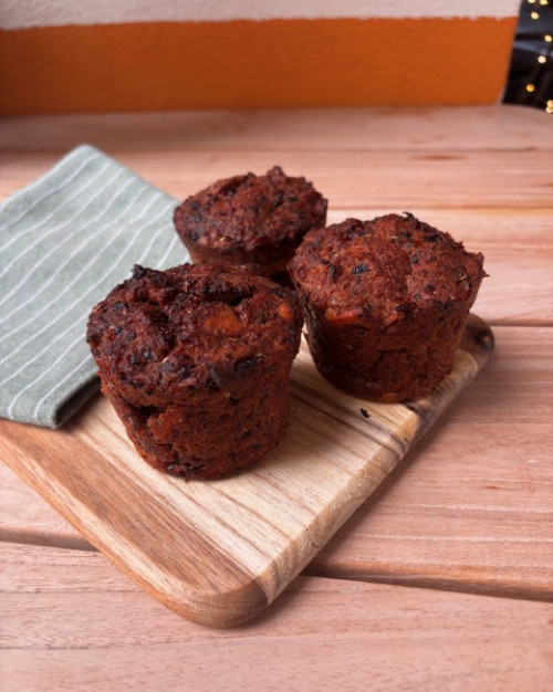 Muffin façon pain perdu (gluten) oignons confits et cheddar