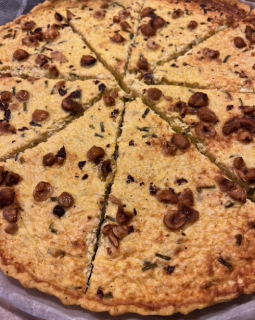 Tarte patates douces chèvre oignons sesame