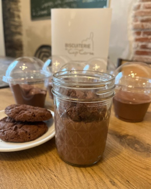 Crème chocolat végétale façon Danette, pralins